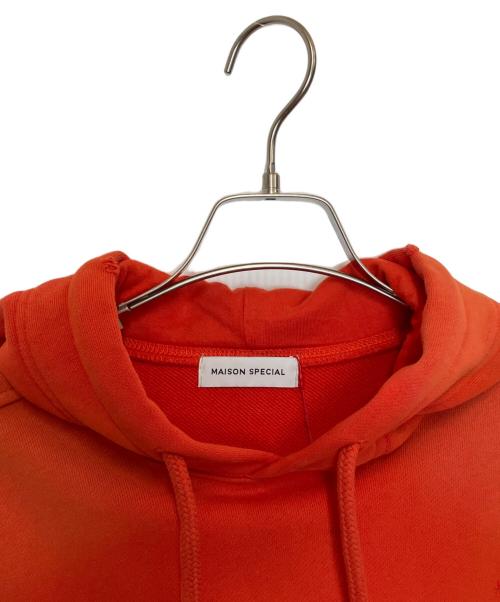 MAISON SPECIAL（メゾンスペシャル）MAISON SPECIAL (メゾンスペシャル) スウェットダメージフーディ レッド サイズ:Free 未使用品の古着・服飾アイテム