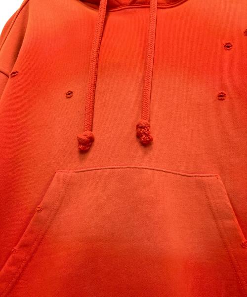 MAISON SPECIAL（メゾンスペシャル）MAISON SPECIAL (メゾンスペシャル) スウェットダメージフーディ レッド サイズ:Free 未使用品の古着・服飾アイテム