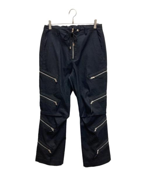 ALMOSTBLACK（オールモストブラック）ALMOSTBLACK (オールモストブラック) ZIPPER PANTS ブラック サイズ:1の古着・服飾アイテム