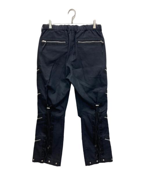 ALMOSTBLACK（オールモストブラック）ALMOSTBLACK (オールモストブラック) ZIPPER PANTS ブラック サイズ:1の古着・服飾アイテム