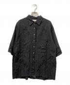 anukeアンヌーク）の古着「Cutwork Lace Shirts」｜ブラック