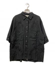 anuke（アンヌーク）の古着「Cutwork Lace Shirts」｜ブラック