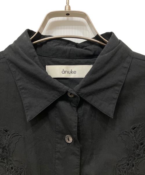 anuke（アンヌーク）anuke (アンヌーク) Cutwork Lace Shirts ブラック サイズ:Fの古着・服飾アイテム