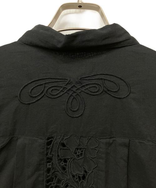 anuke（アンヌーク）anuke (アンヌーク) Cutwork Lace Shirts ブラック サイズ:Fの古着・服飾アイテム