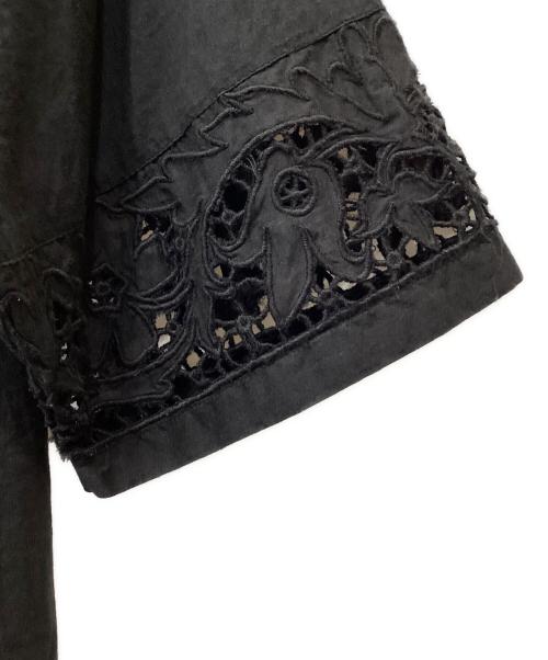 anuke（アンヌーク）anuke (アンヌーク) Cutwork Lace Shirts ブラック サイズ:Fの古着・服飾アイテム