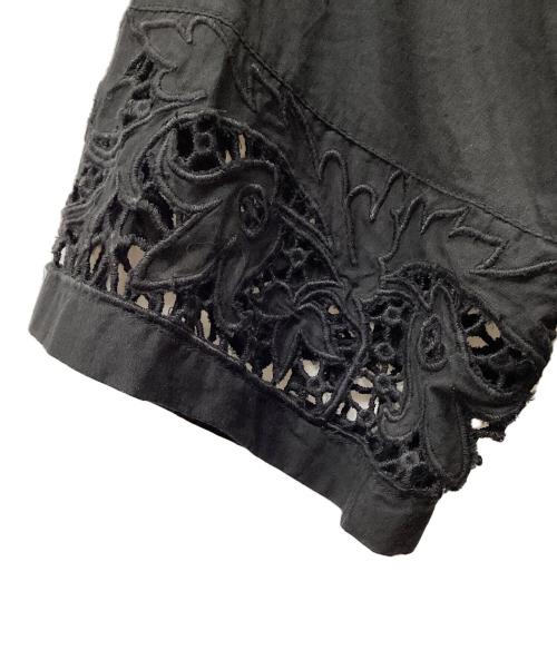 anuke（アンヌーク）anuke (アンヌーク) Cutwork Lace Shirts ブラック サイズ:Fの古着・服飾アイテム