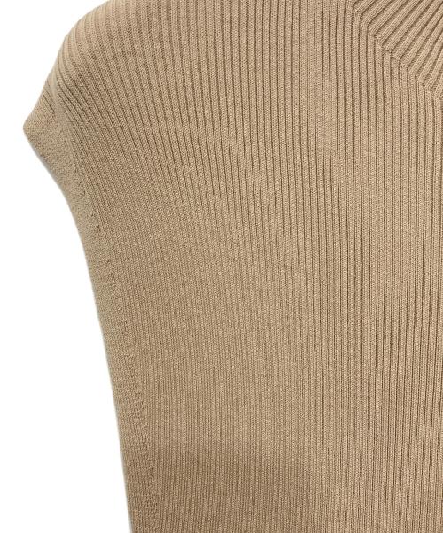 anuans（アニュアンス）anuans (アニュアンス) アシメティアード透かし編みニットワンピース ベージュ サイズ:Fの古着・服飾アイテム