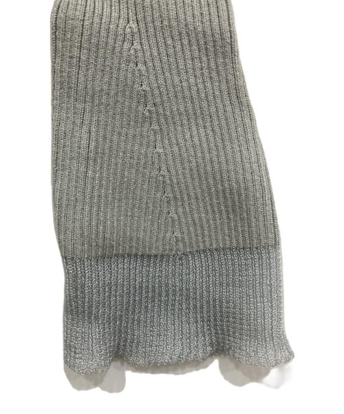 Snidel（スナイデル）Snidel (スナイデル) ショルダーリボンアシンメニットワンピース ライトグレー サイズ:Fの古着・服飾アイテム