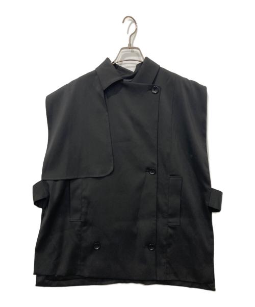 RIM.ARK（リムアーク）RIM.ARK (リムアーク) Trench detail vest/トレンチディティールベスト ブラック サイズ:FREEの古着・服飾アイテム