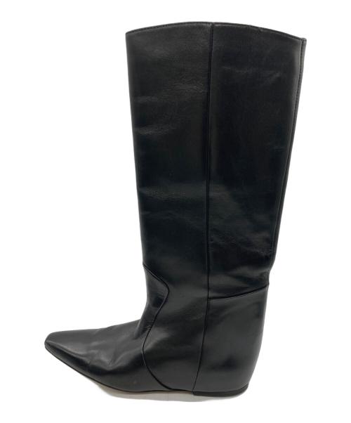 CORSO ROMA 9（コルソローマノーヴェ）CORSO ROMA 9 (コルソローマノーヴェ) インヒールロングブーツ ブラック サイズ:23cmの古着・服飾アイテム