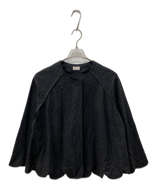 cygne（シーニュ）cygne (シーニュ) スカラップケープコート グレー サイズ:下記参照の古着・服飾アイテム