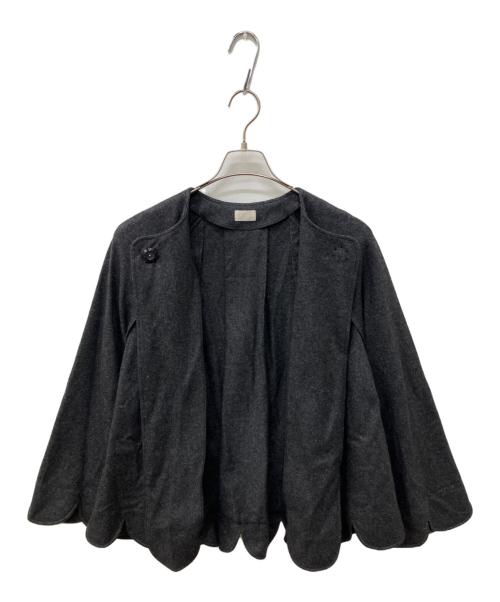 cygne（シーニュ）cygne (シーニュ) スカラップケープコート グレー サイズ:下記参照の古着・服飾アイテム