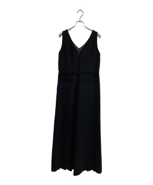uncrave（アンクレイヴ3.）uncrave (アンクレイヴ3.) ウォッシャブルダブルクロスオールインワン ブラック サイズ:SIZE 2の古着・服飾アイテム