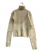 LEINWANDEラインヴァンド）の古着「Patchwork Asymmetry Top」｜アイボリー