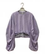 ELENDEEKエレンディーク）の古着「ボリュームタックスリーブカットソー」｜ラベンダー