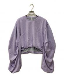 ELENDEEK（エレンディーク）の古着「ボリュームタックスリーブカットソー」｜ラベンダー