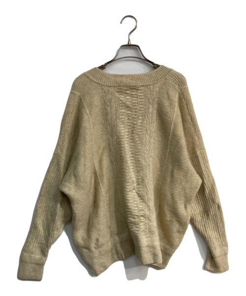 Mame Kurogouchi（マメクロゴウチ）mame kurogouchi (マメクロゴウチ) Random Jacquard Knit Top　MM17AW-KN024 ベージュ サイズ:2の古着・服飾アイテム