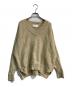 mame kurogouchi（マメクロゴウチ）の古着「Random Jacquard Knit Top　MM17AW-KN024」｜ベージュ