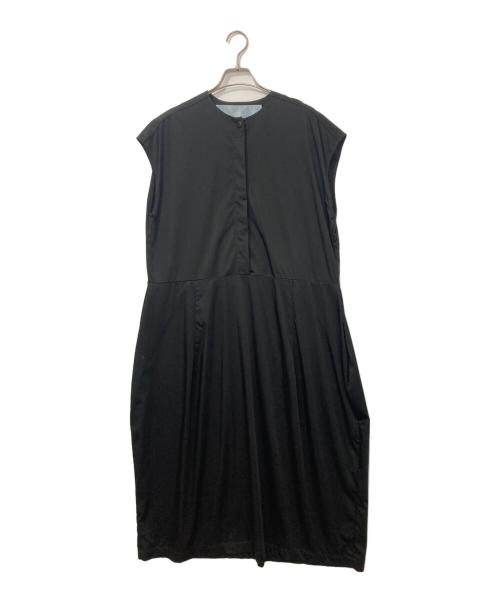 Dulcamara（ドゥルカマラ）Dulcamara (ドゥルカマラ) よそいきC/Nサテンフレンチスリーブワンピース ブラック サイズ:Fの古着・服飾アイテム