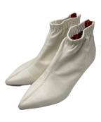 3.1 phillip limスリーワンフィリップリム）の古着「ギャザーショートブーツ」｜ホワイト