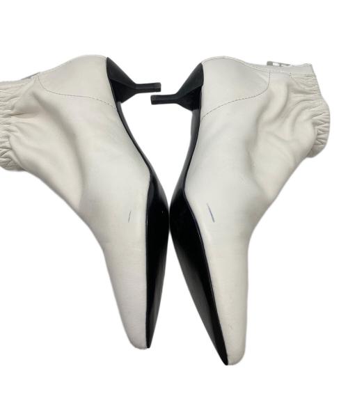 3.1 phillip lim（スリーワンフィリップリム）3.1 phillip lim (スリーワンフィリップリム) ギャザーショートブーツ ホワイト サイズ:37の古着・服飾アイテム