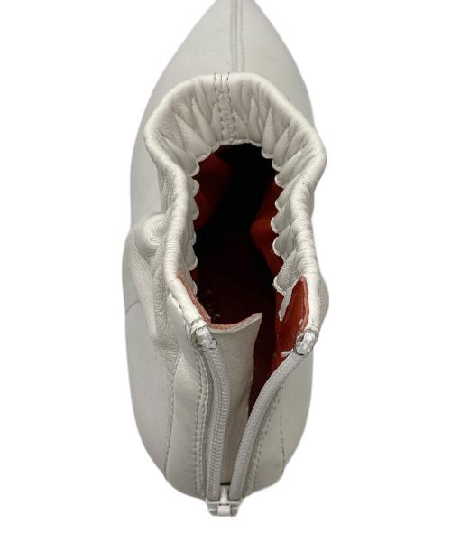 3.1 phillip lim（スリーワンフィリップリム）3.1 phillip lim (スリーワンフィリップリム) ギャザーショートブーツ ホワイト サイズ:37の古着・服飾アイテム