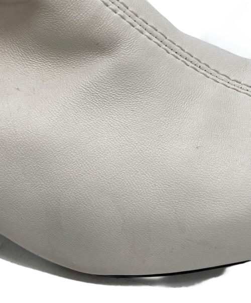3.1 phillip lim（スリーワンフィリップリム）3.1 phillip lim (スリーワンフィリップリム) ギャザーショートブーツ ホワイト サイズ:37の古着・服飾アイテム
