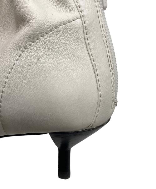 3.1 phillip lim（スリーワンフィリップリム）3.1 phillip lim (スリーワンフィリップリム) ギャザーショートブーツ ホワイト サイズ:37の古着・服飾アイテム