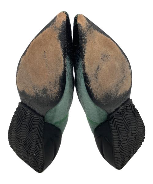 TOGA ARCHIVES（トーガアーカイブス）TOGA ARCHIVES (トーガアーカイブス) ポインテッドトゥパンプス グリーン サイズ:38の古着・服飾アイテム