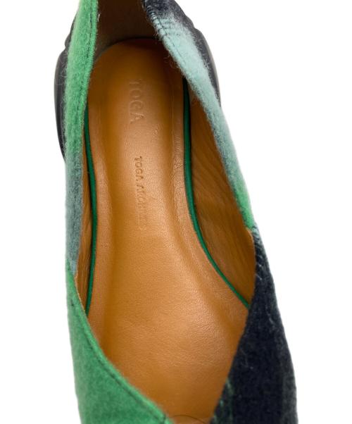 TOGA ARCHIVES（トーガアーカイブス）TOGA ARCHIVES (トーガアーカイブス) ポインテッドトゥパンプス グリーン サイズ:38の古着・服飾アイテム