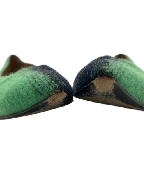 TOGA ARCHIVES（トーガアーカイブス）TOGA ARCHIVES (トーガアーカイブス) ポインテッドトゥパンプス グリーン サイズ:38の古着・服飾アイテム