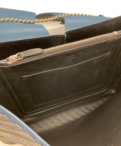 JIL SANDER（ジルサンダー）JIL SANDER (ジルサンダー) View Bag　チェーン ショルダーバッグ トートバッグ ブルーの古着・服飾アイテム