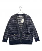 Lachement×eclatラシュモン×エクラ）の古着「ニットジャケット」｜ネイビー