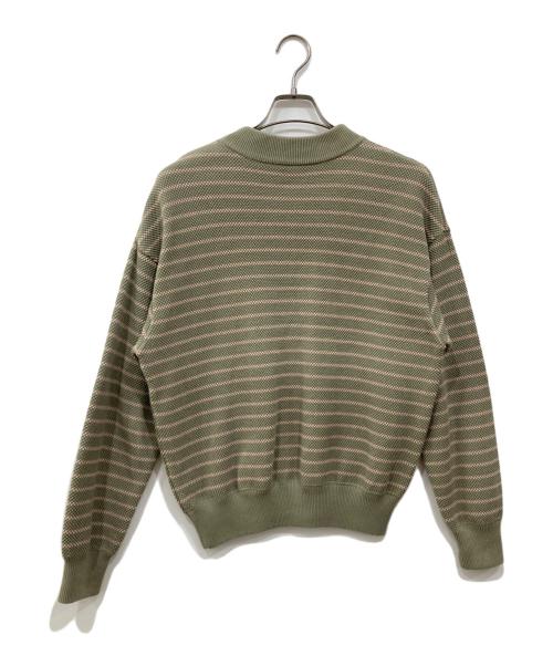 crepuscule（クレプスキュール）crepuscule (クレプスキュール) モススティッチモックネックロングスリーブスウェット カーキ サイズ:Freeの古着・服飾アイテム