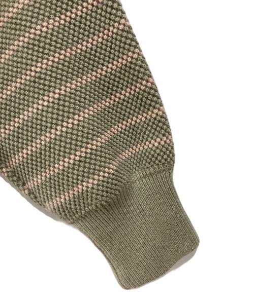 crepuscule（クレプスキュール）crepuscule (クレプスキュール) モススティッチモックネックロングスリーブスウェット カーキ サイズ:Freeの古着・服飾アイテム