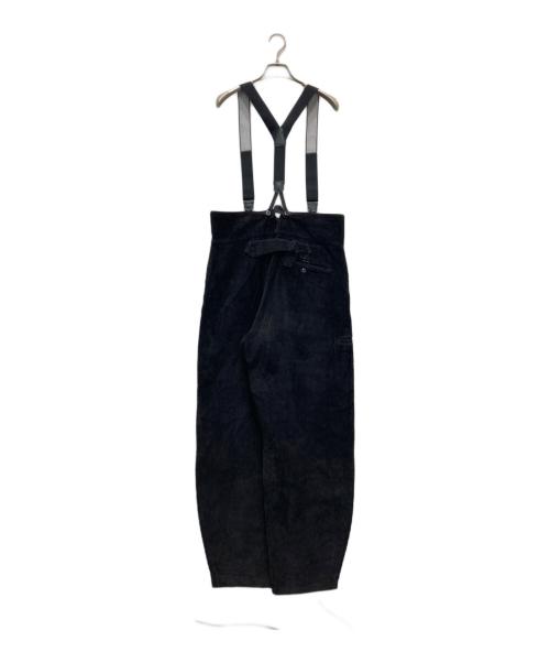 Adolphe Lafont（アドルフラフォン）Adolphe Lafont (アドルフラフォン) 太畝 サスペンダーコーデュロイパンツ ブラック サイズ:44の古着・服飾アイテム