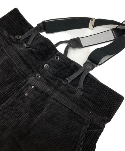 Adolphe Lafont（アドルフラフォン）Adolphe Lafont (アドルフラフォン) 太畝 サスペンダーコーデュロイパンツ ブラック サイズ:44の古着・服飾アイテム