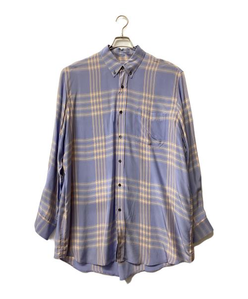 MARNI（マルニ）MARNI (マルニ) レーヨンチェック オーバーサイズシャツ ブルー サイズ:46の古着・服飾アイテム