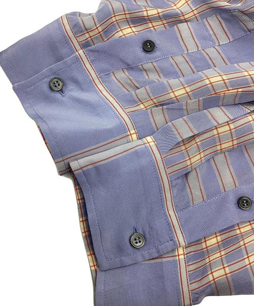 MARNI（マルニ）MARNI (マルニ) レーヨンチェック オーバーサイズシャツ ブルー サイズ:46の古着・服飾アイテム