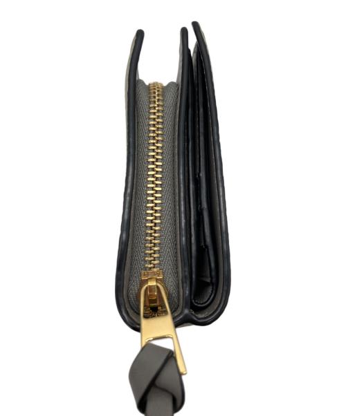 LOEWE（ロエベ）LOEWE (ロエベ) コンパクト ジップウォレット ベージュ×カーキの古着・服飾アイテム