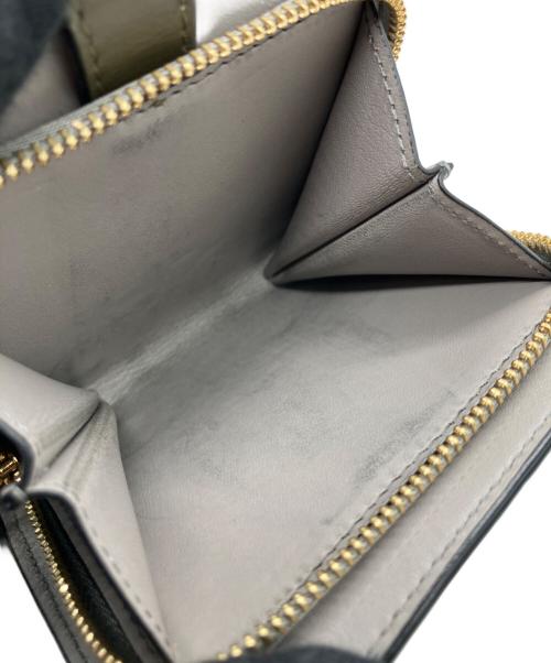 LOEWE（ロエベ）LOEWE (ロエベ) コンパクト ジップウォレット ベージュ×カーキの古着・服飾アイテム