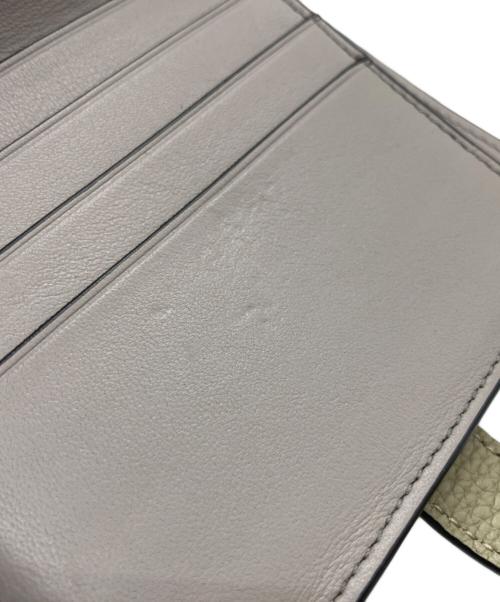 LOEWE（ロエベ）LOEWE (ロエベ) コンパクト ジップウォレット ベージュ×カーキの古着・服飾アイテム