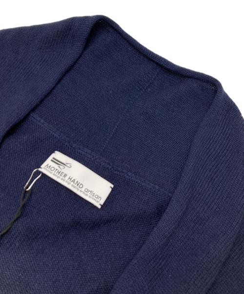 MOTHER HAND ARTISAN（マザーハンドアルチザン）MOTHER HAND ARTISAN (マザーハンドアルチザン) シルクブレンドガウンカーディガン ネイビー サイズ:6の古着・服飾アイテム