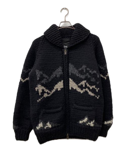 Denham（デンハム）Denham (デンハム) カウチンニットカーディガン ブラック サイズ:Lの古着・服飾アイテム