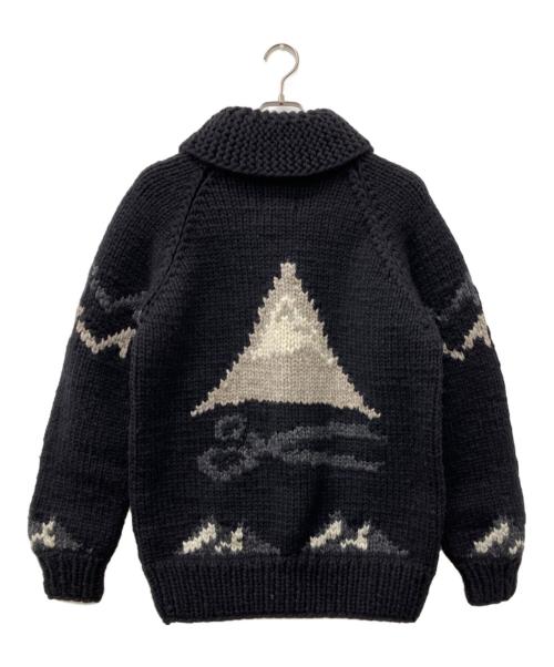 Denham（デンハム）Denham (デンハム) カウチンニットカーディガン ブラック サイズ:Lの古着・服飾アイテム