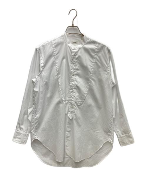 BLAMINK（ブラミンク）BLAMINK (ブラミンク) コットン バンドカラーシャツ ホワイト サイズ:46の古着・服飾アイテム