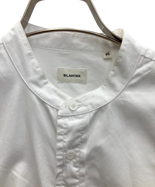 BLAMINK（ブラミンク）BLAMINK (ブラミンク) コットン バンドカラーシャツ ホワイト サイズ:46の古着・服飾アイテム
