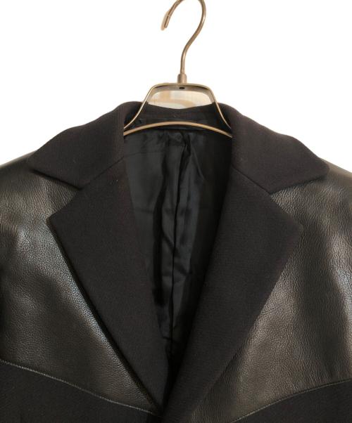 GIVENCHY（ジバンシィ）GIVENCHY (ジバンシィ) レザー切替コート ブラック サイズ:46の古着・服飾アイテム