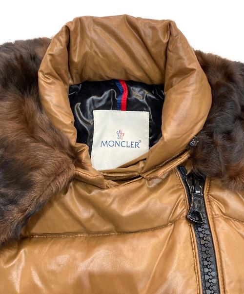 MONCLER（モンクレール）MONCLER (モンクレール) フードファーダウンジャケット　FAUCON GIUBBOTTO　220934691925 ブラウン サイズ:00の古着・服飾アイテム