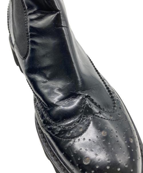 PASCUCCI（パスクッチ）PASCUCCI (パスクッチ) ウィングチップサイドゴアブーツ ブラック サイズ:35の古着・服飾アイテム